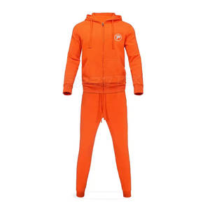Conjunto Deportivo Informal con Cremallera Simple para Hombre, Color Naranja, Conjunto Deportivo Liso para Hombre - Product Image 5