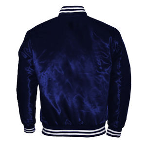 แจ็กเก็ตบอมเบอร์สำหรับผู้ชายเสื้อแจ็กเก็ตบอมเบอร์กันลมใส่ได้ทั้งชายและ100% ทำจากผ้าซาตินโพลีเอสเตอร์ - Product Image 2