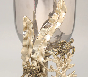 เชิงเทียนแก้วดีไซน์หรูหราพร้อมโลหะโหวตชุดเชิงเทียนไฟกระพริบแบบนุ่ม - Product Image 3