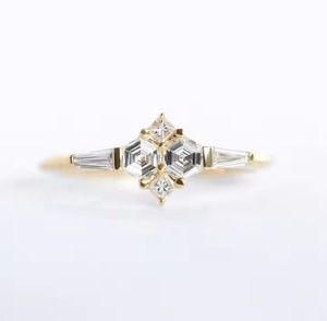 Anant Jewels 2.60 Ct Radiant Cut Lab Grown Moissanite <b>Toe</b> <b>Ring</b> Elegant Wedding <b>Ring</b> Gold Pearl GIA Certified - Product Image 2