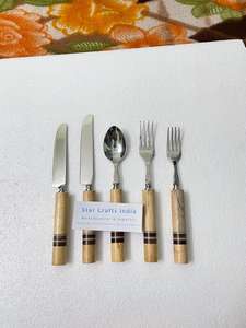 Ensemble de couverts en acier inoxydable de qualité supérieure, manche en marbre, vaisselle de fête de mariage, poli miroir, argenterie - Product Image 3