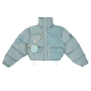 Chaqueta de Invierno para Hombre, con Capucha, Cuello Alto, Acolchada, con Logotipo Frontal, Impermeable, de Secado Rápido, Largo Regular, Servicio OEM Personalizado - Product Image 4