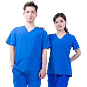 Vente en gros Tissu doux anti-rides rayonne Scrubs Uniforme d'infirmière Vêtements médicaux Femmes et hommes Scrubs Jogger Scrubs Sets - Product Image 4