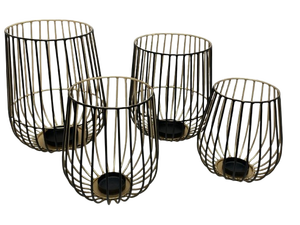 Black Iron Metal Indoor Tabletop Candle Holders <b>Lantern</b> <b>Tea</b> <b>Light</b> Candleholders for Wedding Home Decor Table Decorations - Product Image 5