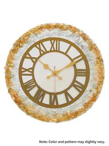 Horloge de maison de luxe, faite à la main en résine, thème océan, moderne, étanche, surdimensionnée, veilleuse, décoration de mariage, décoration de salle à manger - Product Image 3