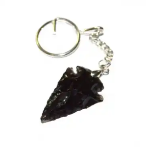 Mejor calidad gran oferta a granel Natural superventas Fengshui meditación venta al por mayor cristales personalizados negro obsidiana puntas de flecha llavero - Product Image 2