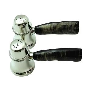 Poignée en corne et laiton avec ensemble de sel et de poivre nickelé Nouvelles idées de produits Accessoires de cuisine Maison et cuisine - Product Image 3
