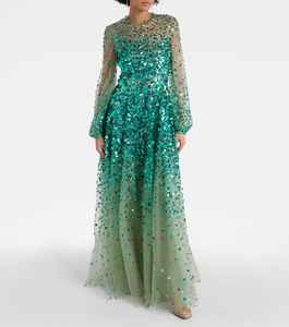 Robe de soirée robe de femme pour la fête paillettes perlées robe de soirée élégante en satin pour dîner de luxe - Product Image 1