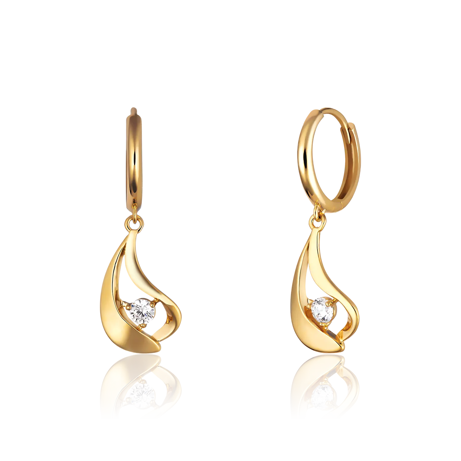 Customized 10k 14k 18k real gold huggie earrings for women solid gold korean style drop earrings Vietnam manufacturer BT361