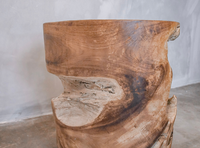 Tabouret en teck massif, mobilier d'appoint pour restaurant, hôtel, villa, complexe hôtelier, café, mobilier commercial pour l'hôtellerie, vente en gros