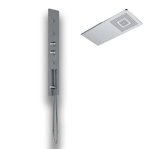 Kits de pared de acero inoxidable con cabezal de ducha de punta cuadrada de pared empotrada para cuartos de ducha de punta cuadrada de acero inoxidable - Product Image 1