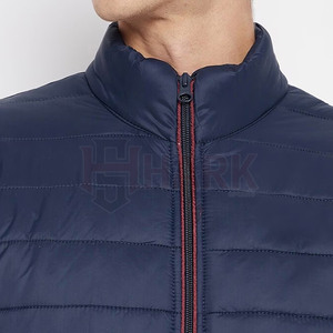 Chaquetas de invierno azules de calidad superior Satén Tallas grandes Manga larga Último diseño Regular Fit Own Your Logo Puffer Jacket para hombres - Product Image 6