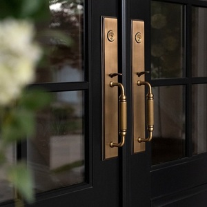 Manijas de Puerta de Lujo, Manijas de Puerta Metálicas, Manijas de Latón para Hotel y Hogar, Acero Inoxidable, Herrajes Arquitectónicos Decorativos para Interiores - Product Image 5