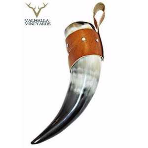 Corne à boire Viking authentique de haute qualité corne naturelle polie boeuf/vache fabriquée à la main pour les fêtes - Product Image 3