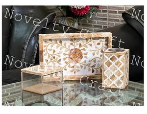 Brûleur de boîte de plateau d'incrustation d'os de couleur pour le ramadan et l'eid pour les cadeaux par Novelty Craft - Product Image 3