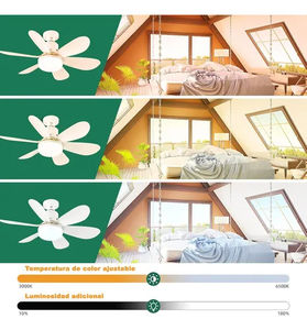 Cozylady Focos LED para Ventiladores 48W Luz LED E26/E27 3000K-6500K con Lámpara de Ventilador de 52cm Luz Cálida y Luz Blanca - Product Image 6