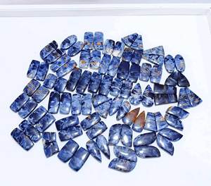 Paire de cabochons de pierres précieuses en quartz Pietersite bleu de haute qualité AAA pour la fabrication de bijoux - Product Image 2