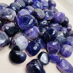Venta a granel de grado superior, amatista púrpura Natural, piedras caídas de cristal talladas, artesanías de piedra semipreciosa para curación Feng Shui - Product Image 3