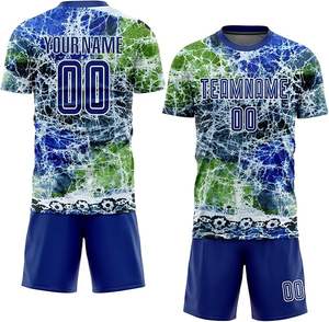 Özel tasarımlar Unisex ısı transferi baskılı v yaka streç nefes eğitim üniforma Set OEM abd hizmeti 100% Polyester futbol - Product Image 5