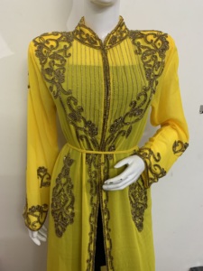 Latest Beautiful Hand Embroidery Open Abaya Coat Kimono Soft Loose <strong>Muslim</strong> Women Clothing <strong>Dress</strong> High Quality Party Evening Wear - Product Image 6