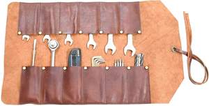 Handmade Portable Vintage Style Buffalo Genuine <b>Leather</b> <b>Tool</b> Roll Bag 12 Slots Workshop Storage Organizer Customizable <b>Tool</b> Bags - Product Image 2