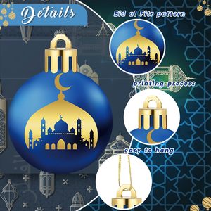 24 Pezzi Decorazioni a Sfera per Eid Al Adha Ornamenti per Albero di Natale 4 cm Decorazioni Islamiche in Plastica Luna e <span class=keywords><strong>Stella</strong></span> Appese per Ramadan - Product Image 5
