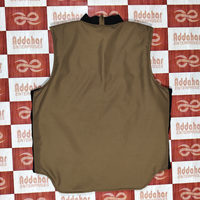 Gilet de travail personnalisé de haute qualité avec col pour hommes Gilet de travail pour hommes Gilets zippés en coton durable avec poches plaquées Gilet en toile de canard