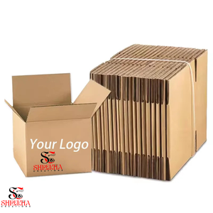Custom Logo Printed Recyclable Strong Brown Moving <b>Shipping</b> Carton Boxes Heavy-Duty Reusable Square <b>Box</b> Custom Logo Boxes - Product Image 2
