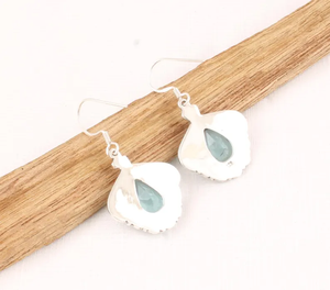 <b>Blue</b> <b>Topaz</b> Quartz Gemstone <b>Earring</b> 925 Sterling Silver Handmade Designer Jewelry Gift for Wife Mom Factory Price - Product Image 6