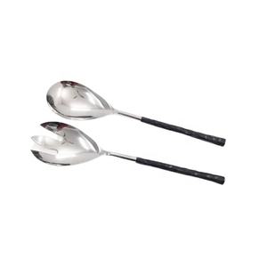 Juego de cucharas de servidor de ensalada de acero inoxidable, estilo de imagen personalizado Simple para vacaciones familiares, regalos de inauguración de la casa, servicio de cocina - Product Image 5