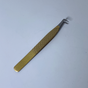 Pince à épiler pour extension de cils Logo personnalisé Marque privée Pointe en fibre d'acier inoxydable Vente en gros Pince à épiler pour extension de pointe en fibre - Product Image 1
