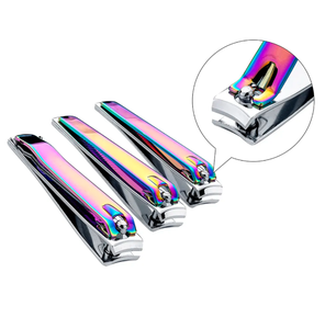 Cortaúñas profesional de acero al carbono y plata, cortador de uñas grande con lima de uñas para salones de uñas de ANAAIF - Product Image 1