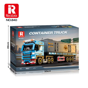 Reobrix 840 Camion Conteneur Lourd Européen Modèle de Blocs de Construction 992 Pièces Semi-Remorque Détachable <span class=keywords><strong>Jouet</strong></span> de Briques à Assembler Soi-même - Product Image 5