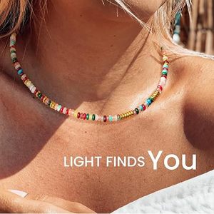 HIGH Quality Beaded Gemstone Necklace for Women Boho <b>Bead</b> Choker Natural Stone Necklaces Handmade Jewelry for Summer Beach - Product Image 3