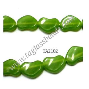 Hart Shape 10mm Tamaño Cristal verde Murano y cuentas de vidrio 12 ''Strand Fabricación de joyas Material suelto y de colores mezclados - Product Image 1