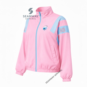 Veste coupe-vent décontractée Jack And Jill Of America, veste coupe-vent d'extérieur, veste en tissu imperméable, veste anorak brodée pour femmes - Product Image 3