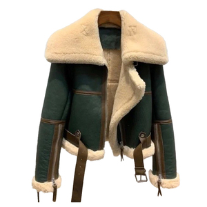 Chaqueta de Venta caliente para chaquetas de piel sintética de piel de oveja genuina Premium cálida de invierno para hombres - Product Image 1