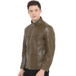 Vente en gros Veste en cuir véritable de qualité supérieure et modèle pour hommes Veste en cuir respirante personnalisée de qualité la plus populaire pour hommes - Product Image 6