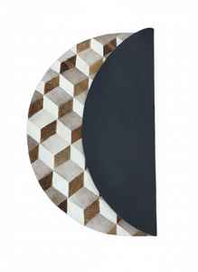 Alfombra de Cuero Vacuno Genuino de Primera Calidad, Diseño Moderno, Patchwork, Ecológica para el Hogar, Servicio OEM, Precio Bajo, Alta Calidad - Product Image 3