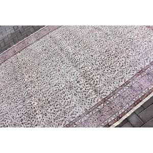 Tapis turc Vintage classique 7.2x10 pieds rectangulaire grande surface blanc marron Patchwork Design coton biologique peluche Pile Latex - Product Image 5