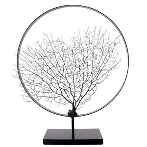 Escultura decorativa de árbol negro mate, árbol de hierro con palos secos originales para sala de estar, dormitorio y decoración del hogar - Product Image 1