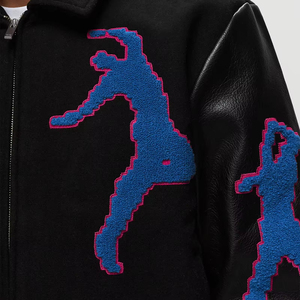 Veste de baseball pour enfants personnalisée de haute qualité, vente en gros OEM, veste bomber classique tendance, veste en cuir d'hiver - Product Image 6