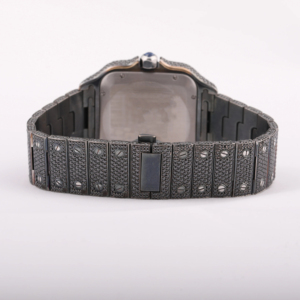 Handmade Premium Hip Hop VVS Moissanite Luxury Custom High Quality Diamond Square Glass <b>Watch</b> 25mm Full Diamond for Moissanite - Product Image 3