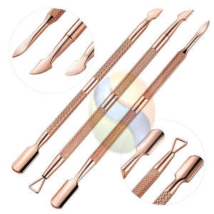 Empujador de Cutículas de Acero Inoxidable de Doble Extremo Premium, Herramienta de Belleza con Logotipo Personalizado, Empujador de Cutículas Profesional de Acero Inoxidable - Product Image 1