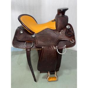 Sillín de caballo de cuero genuino de Color Natural hecho en India Asiento de equitación súper vendido Sillín de cuero de alta demanda - Product Image 5