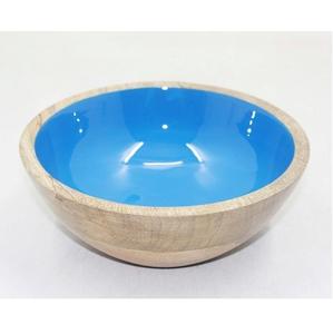 ชามเสิร์ฟอาหารทำจากไม้ทรงกลมเคลือบสีภายในสำหรับภาชนะใส่อาหารชามเสิร์ฟบนโต๊ะ - Product Image 6
