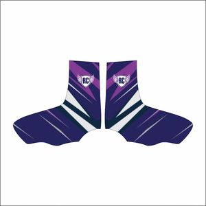 Personnalisé bleu Adulte Jeune Enfant Football Américain Spats Dentelle Couverture Premium Football Taquet Couverture pour le Sport - Product Image 2
