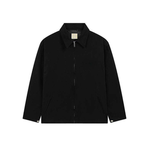 2025 chaqueta de bombardero Lisa informal de alta calidad nueva transpirable 100% algodón chaqueta de trabajo ligera para hombres ropa de calle frontal de lona - Product Image 1