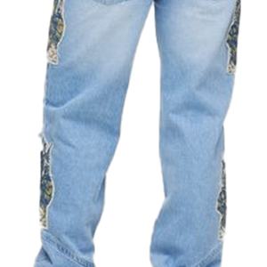 กางเกงยีนส์ฟอกสีไฮสตรีทของผู้ชายใหม่ล่าสุด2025กางเกงลำลองทรงตรงเอวสูงและสไตล์ฮิปฮอป - Product Image 5