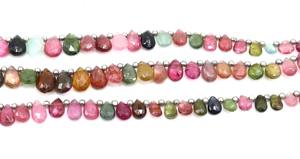 Cuentas con forma de lágrima de pera facetada de turmalina múltiple, piedras preciosas de turmalina multicolor Natural, cuentas para hacer joyas de 8 pulgadas - Product Image 6